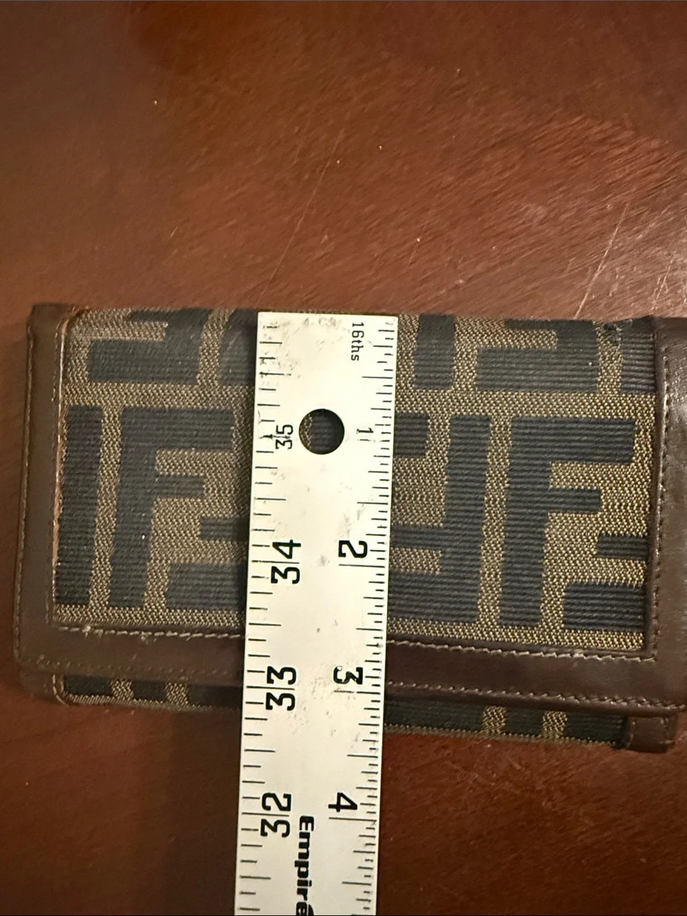 Authentic Fendi Bifold wallet with credit card and zip coin pockets